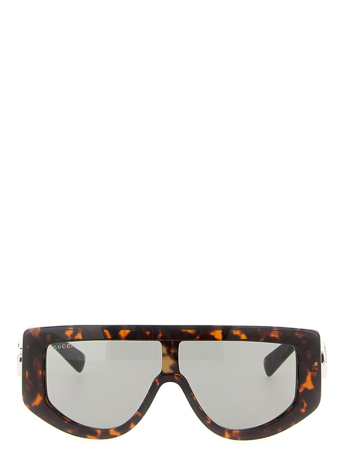Rectangular sunglasses Brown Acetate