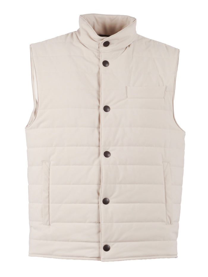 TRAVEL STRETCH VEST Beige Polyamide Elastane