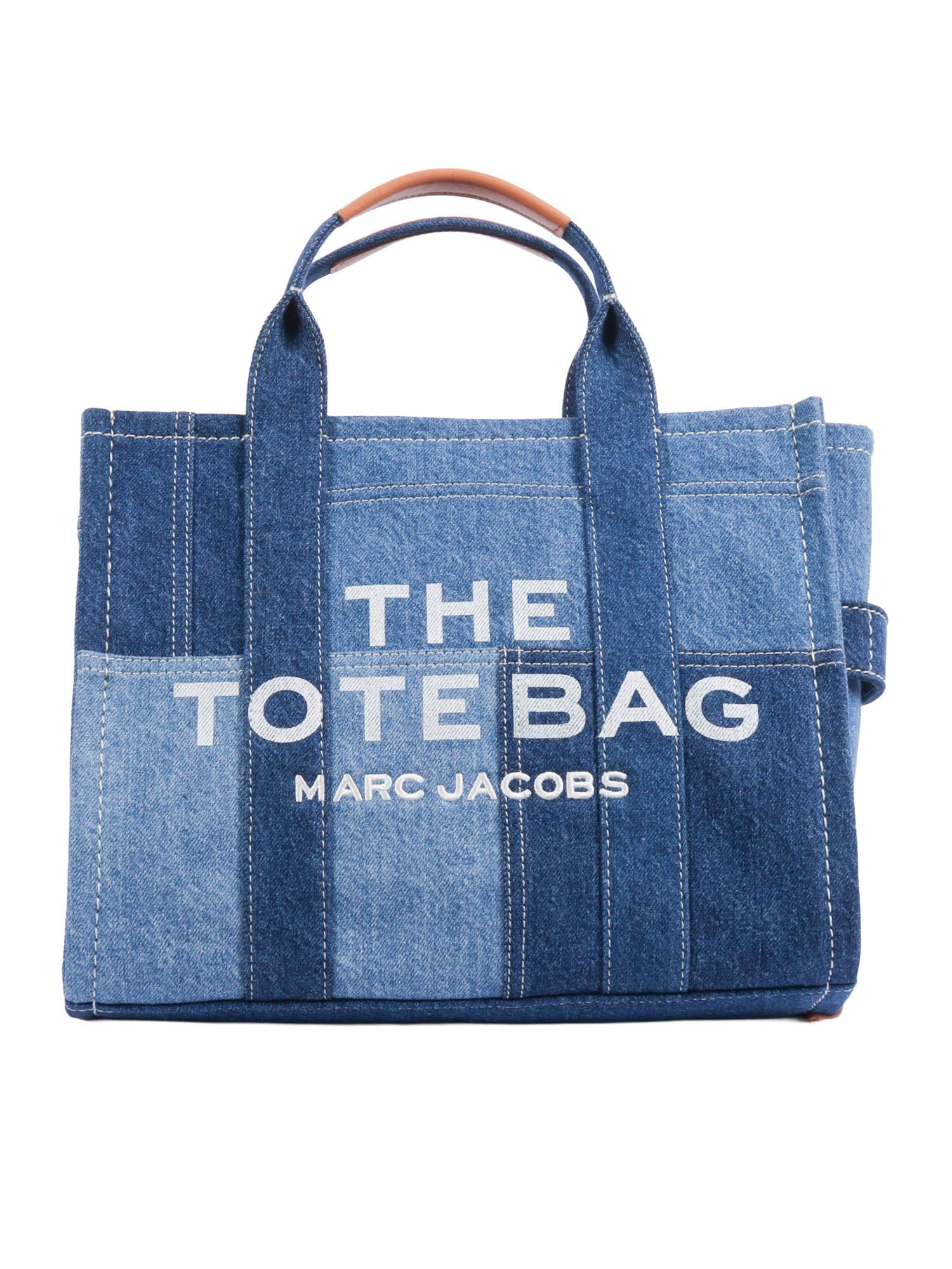 The Medium Tote Blue Cotton Spandex Handbag