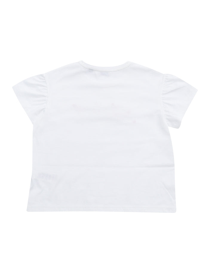KID GIRL T-SHIRTS White Cotton Short Sleeves T-shirt