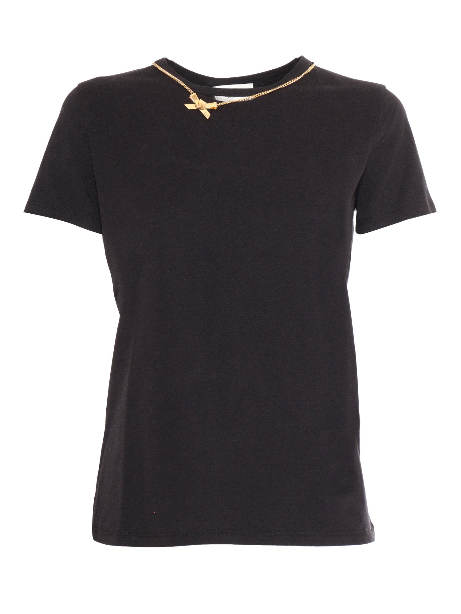 SWEATER Black Cotton Short Sleeves T-shirt