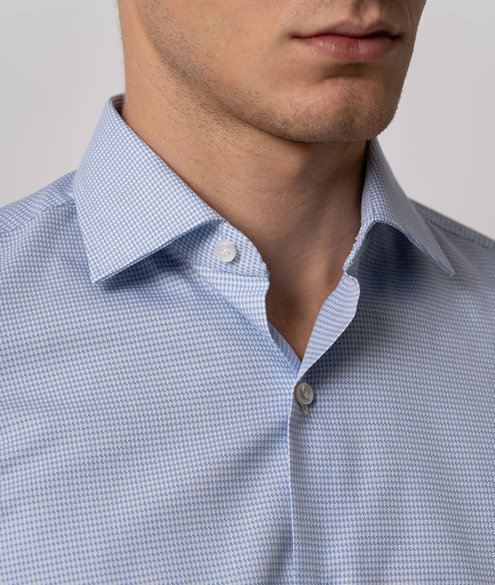 Tailored Cotton Shirt Midtown Skyblue Hand Made