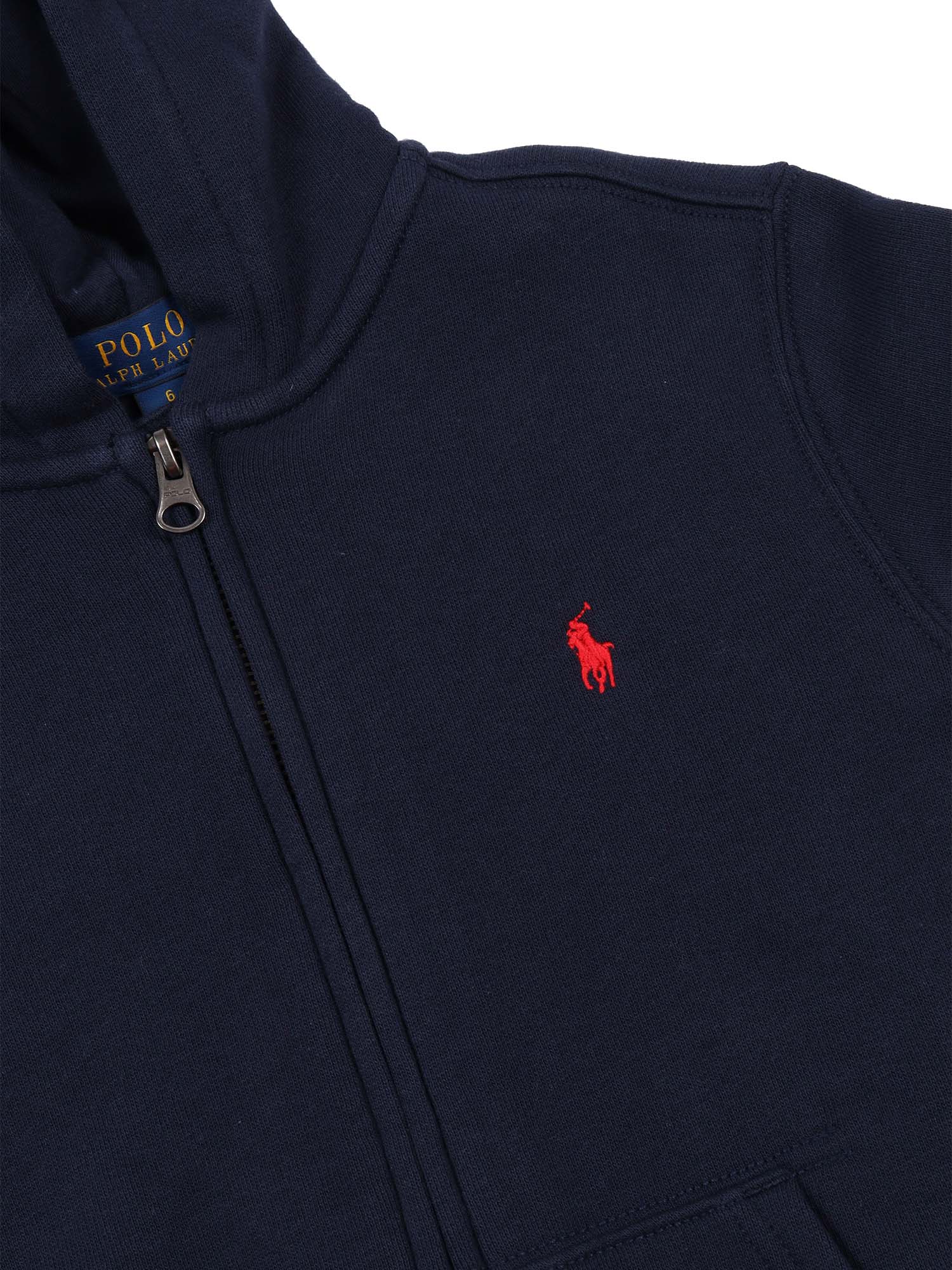 FZ HOOD-TOPS-KNIT Blue Cotton Recycled Polyester Sweatshirt