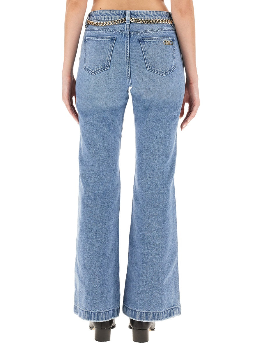 Flare Fit Jeans Azure Cotton