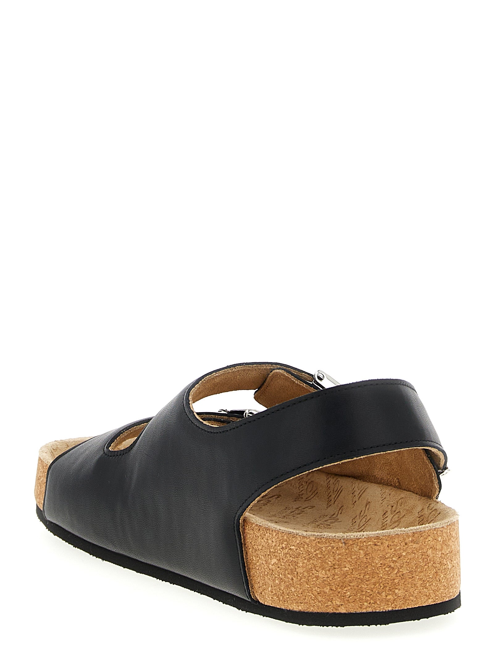 Balenciaga x Scholl sandals Black Calfskin Leather (bos Taurus)