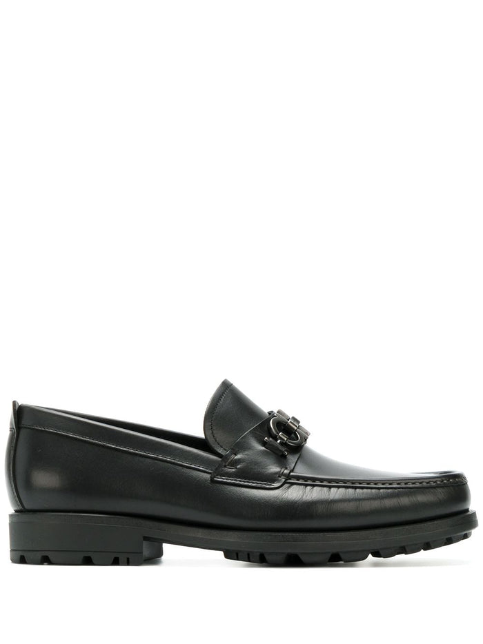 Ferragamo Flat Shoes Black Furs & Skins->leather100 %