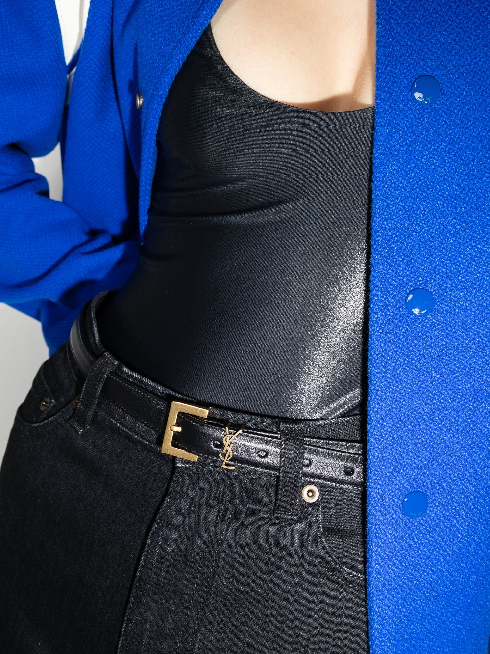 Saint Laurent Belts Black