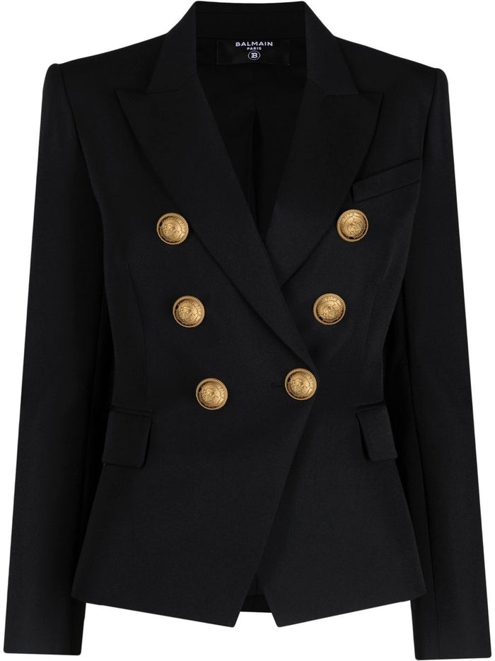 Balmain Jackets Black Outer: Wool Lining: Viscose