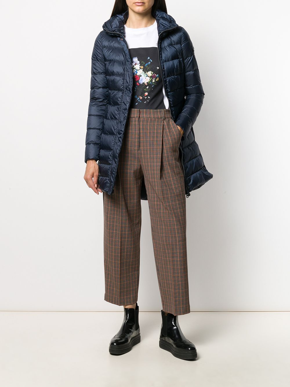 Peuterey Coats Blue Lining: Feather Down