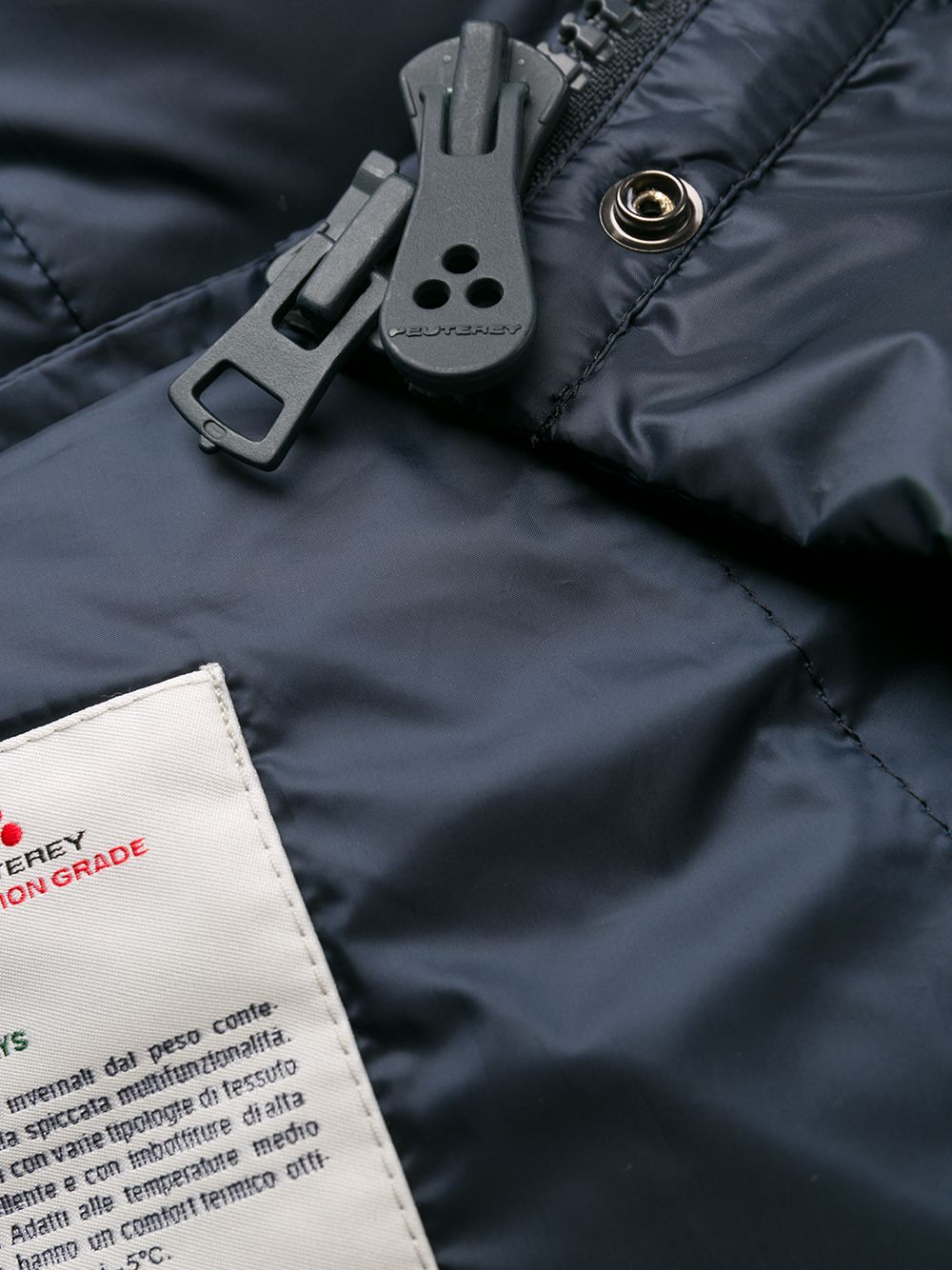 Peuterey Coats Blue Lining: Feather Down