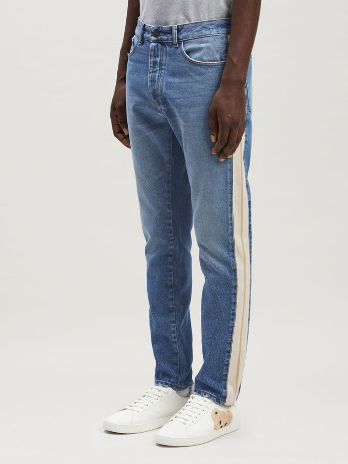 Palm Angels Jeans Clear Blue Outer: Cotton