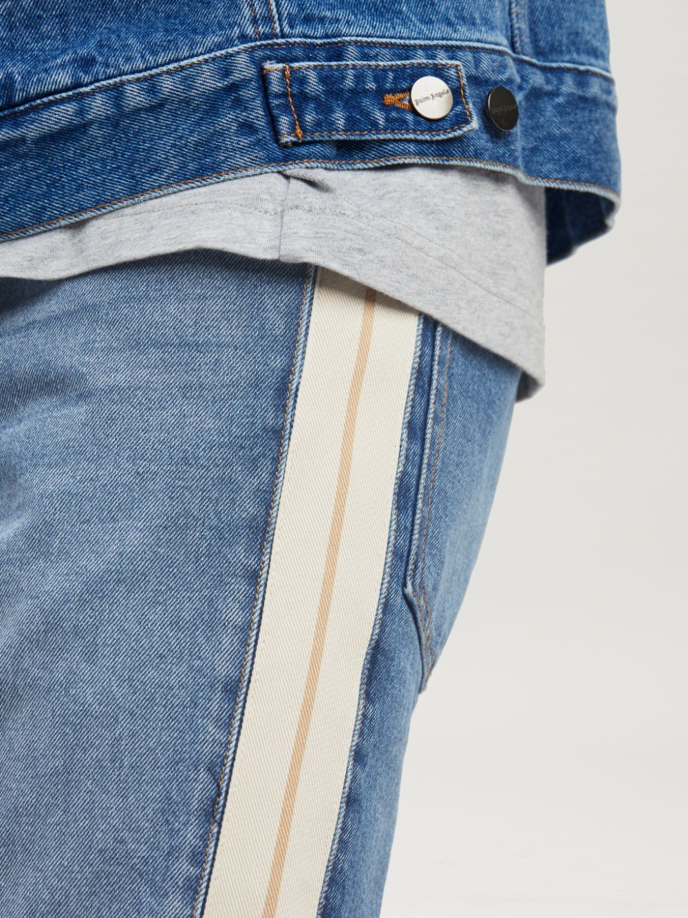Palm Angels Jeans Clear Blue Outer: Cotton