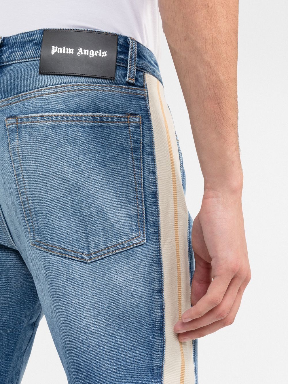 Palm Angels Jeans Clear Blue Outer: Cotton