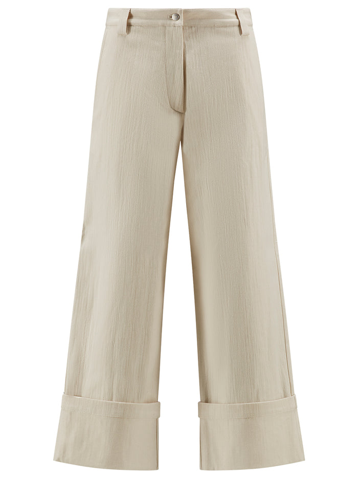 Moncler Trousers White Cotton