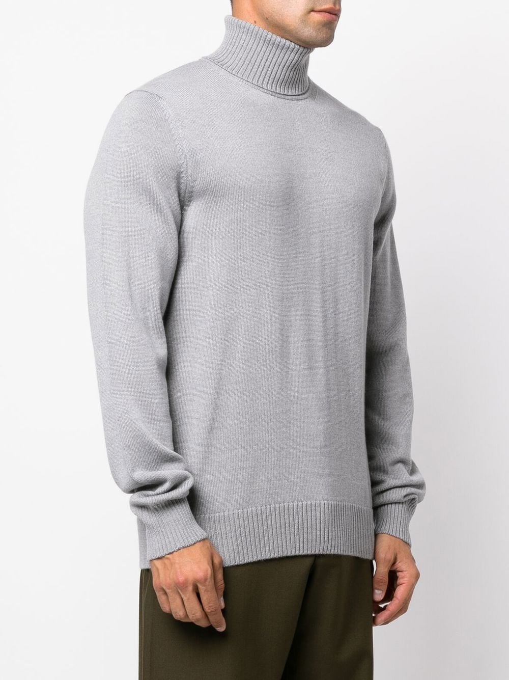 E.ARMANI EXCLUSIVE PRE Sweaters Light Grey Virgin Wool