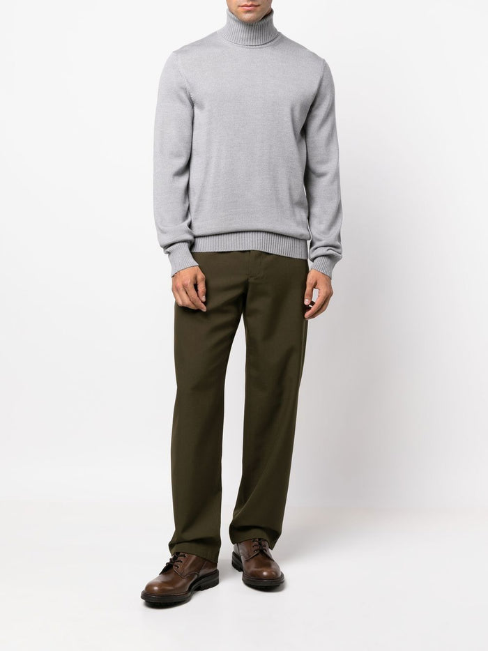 E.ARMANI EXCLUSIVE PRE Sweaters Light Grey Virgin Wool