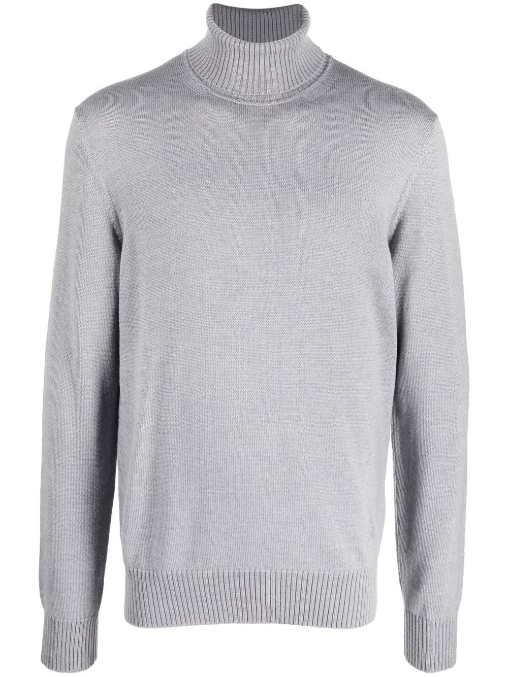E.ARMANI EXCLUSIVE PRE Sweaters Light Grey Virgin Wool