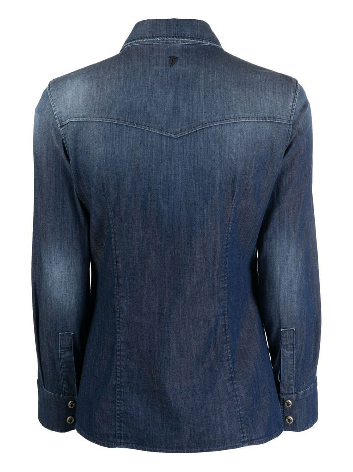 Dondup Shirts Blue Cotton