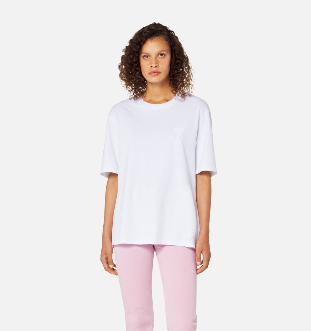 Ami Paris T-Shirts And Polos White Organic Cotton