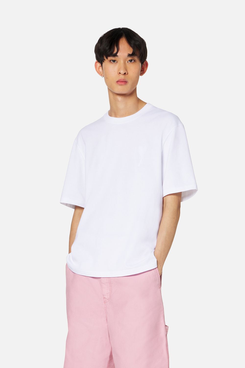 Ami Paris T-Shirts And Polos White Organic Cotton