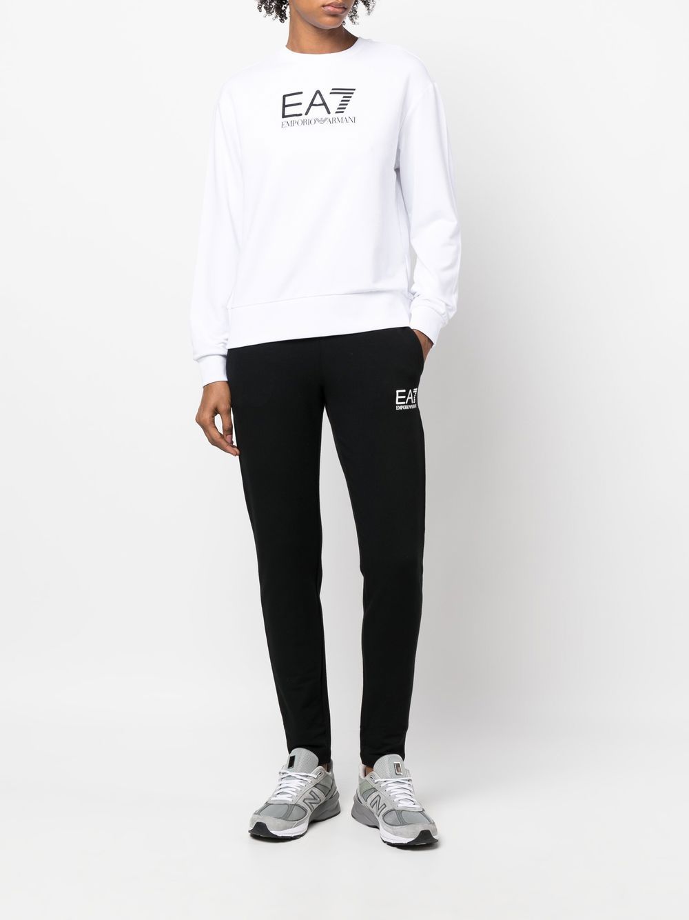 Ea7 Sweaters Grigio Cotton