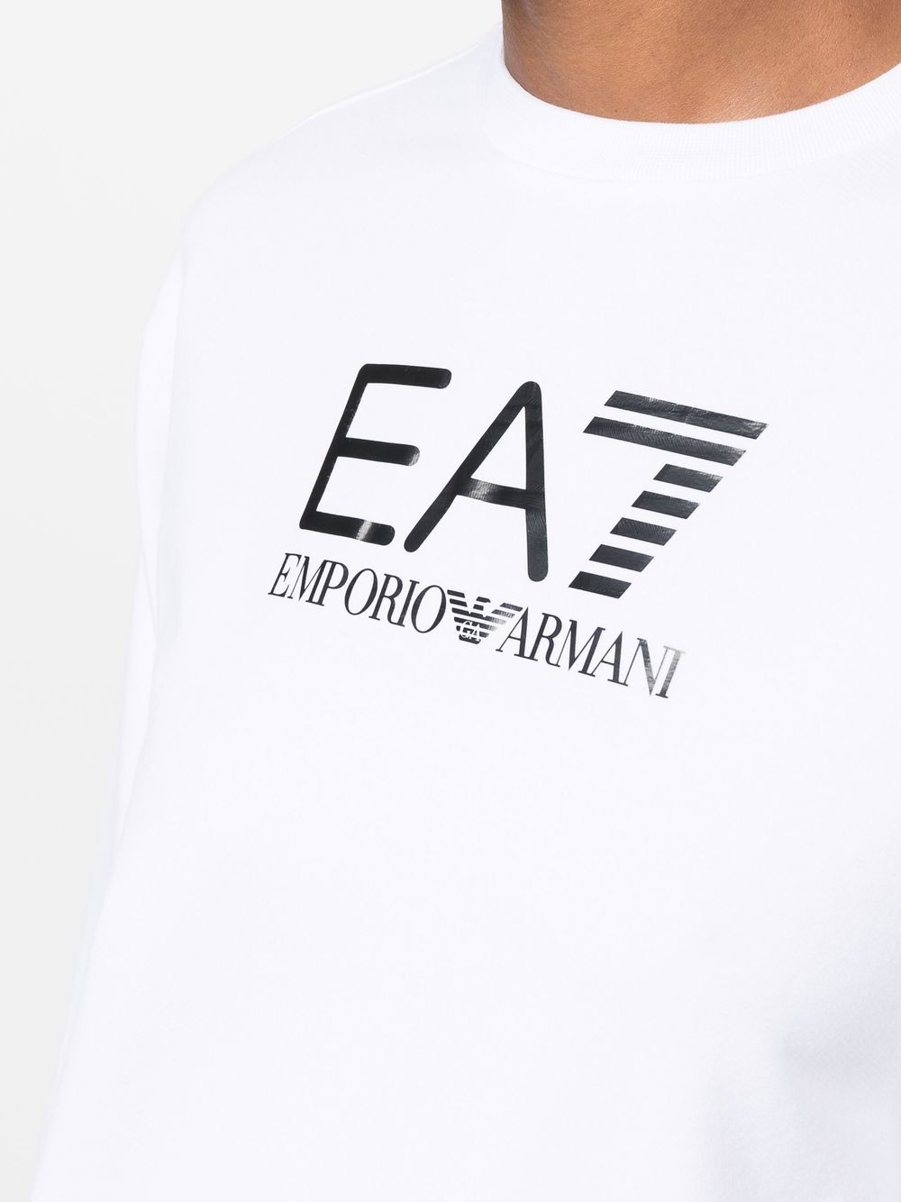 Ea7 Sweaters Grigio Cotton