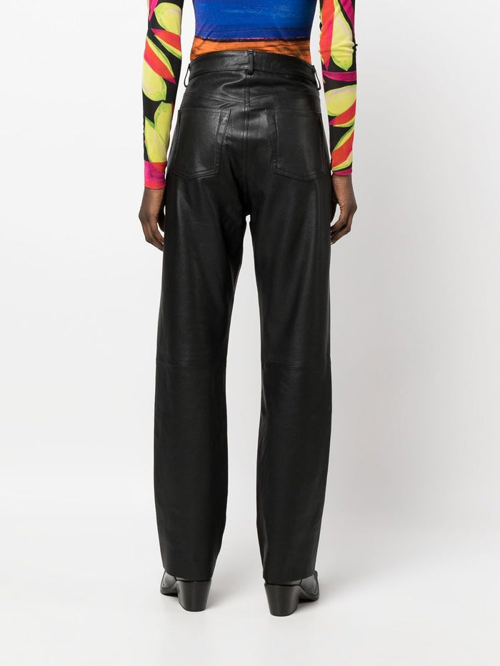 3x1 Trousers Black Leather