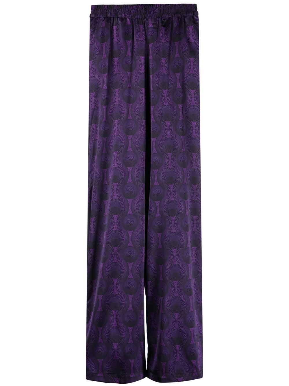 OZWALD BOATENG Trousers Purple Silk