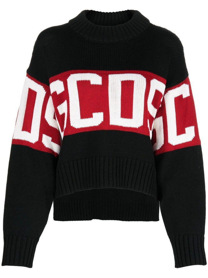 GCDS Sweaters Black Wool