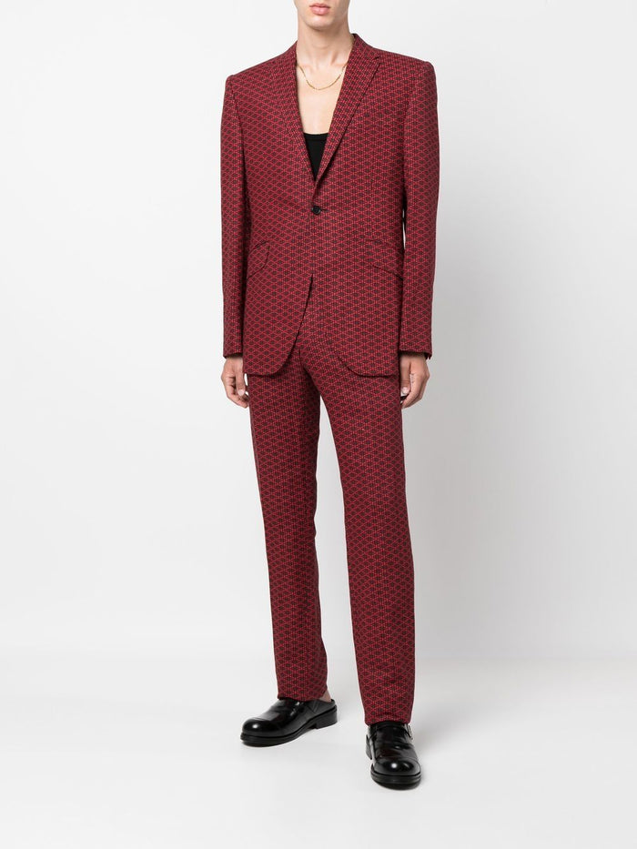 Ozwald Boateng Suit Red Linen/flax
