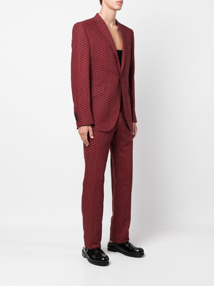 Ozwald Boateng Suit Red Linen/flax