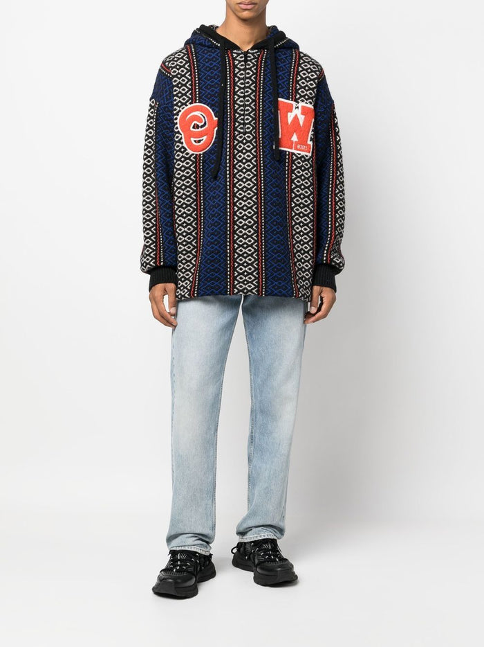 Off White Sweaters Brown Wool