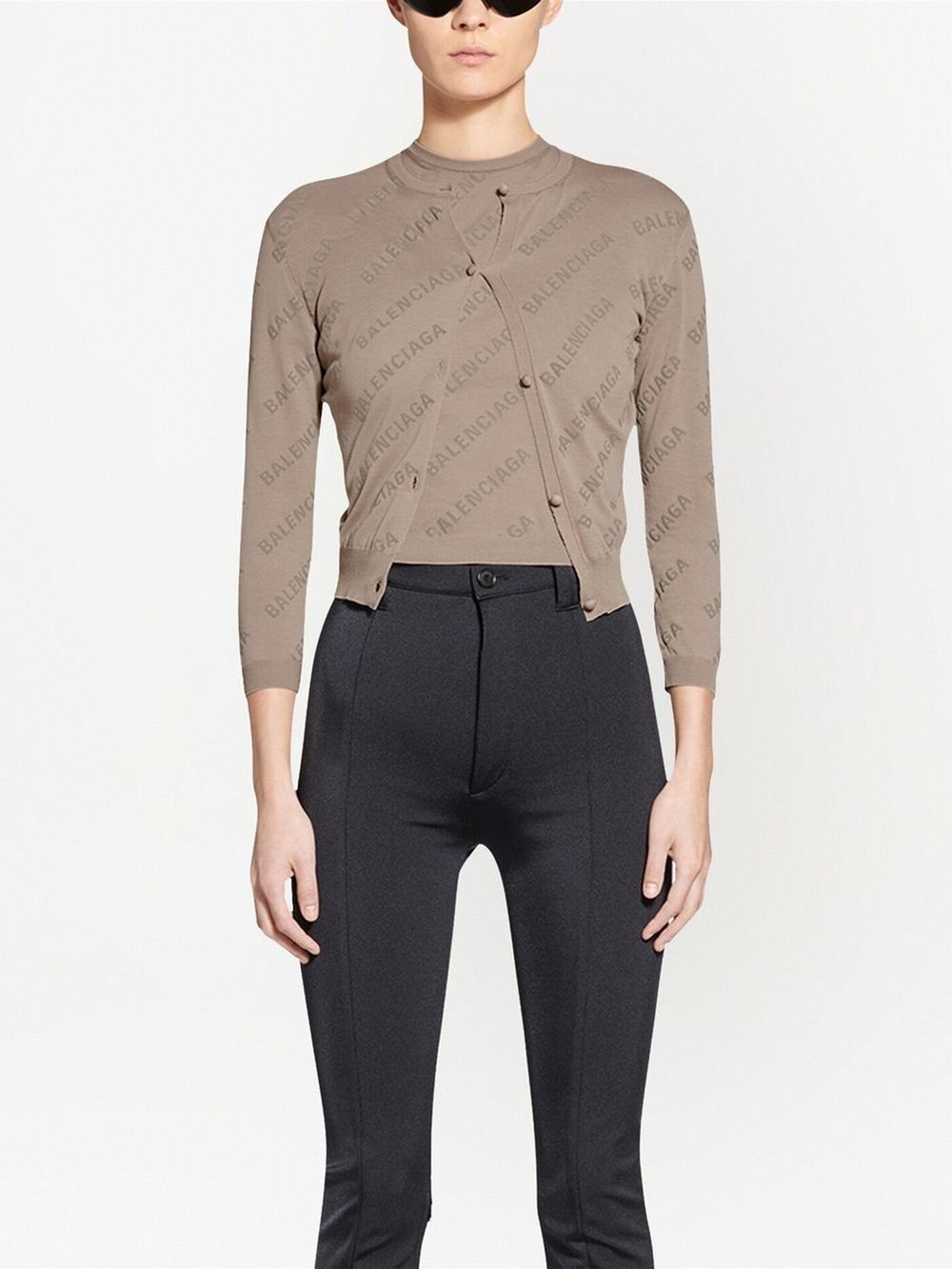 Balenciaga Sweaters Beige Main Material: Cotton