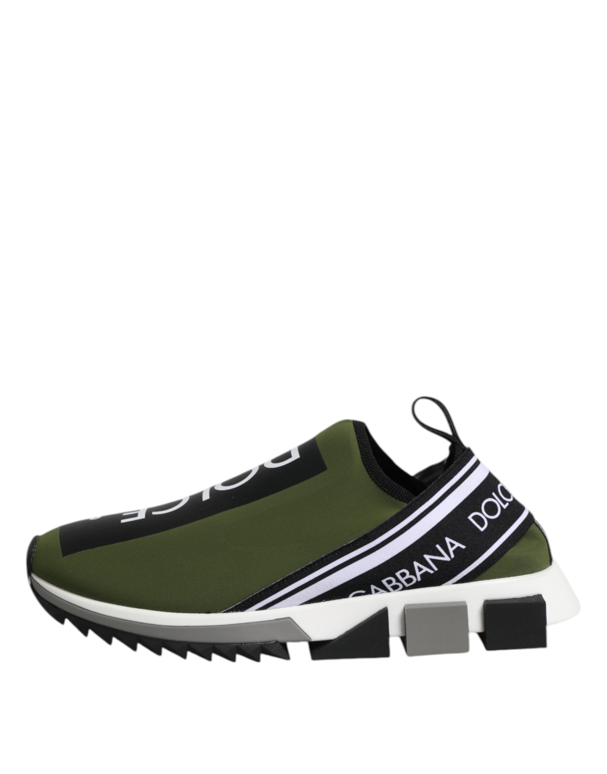 Dolce & Gabbana 50% Nylon 20% Elastane 15% Viscose 15% PU sneaker in green — view 5