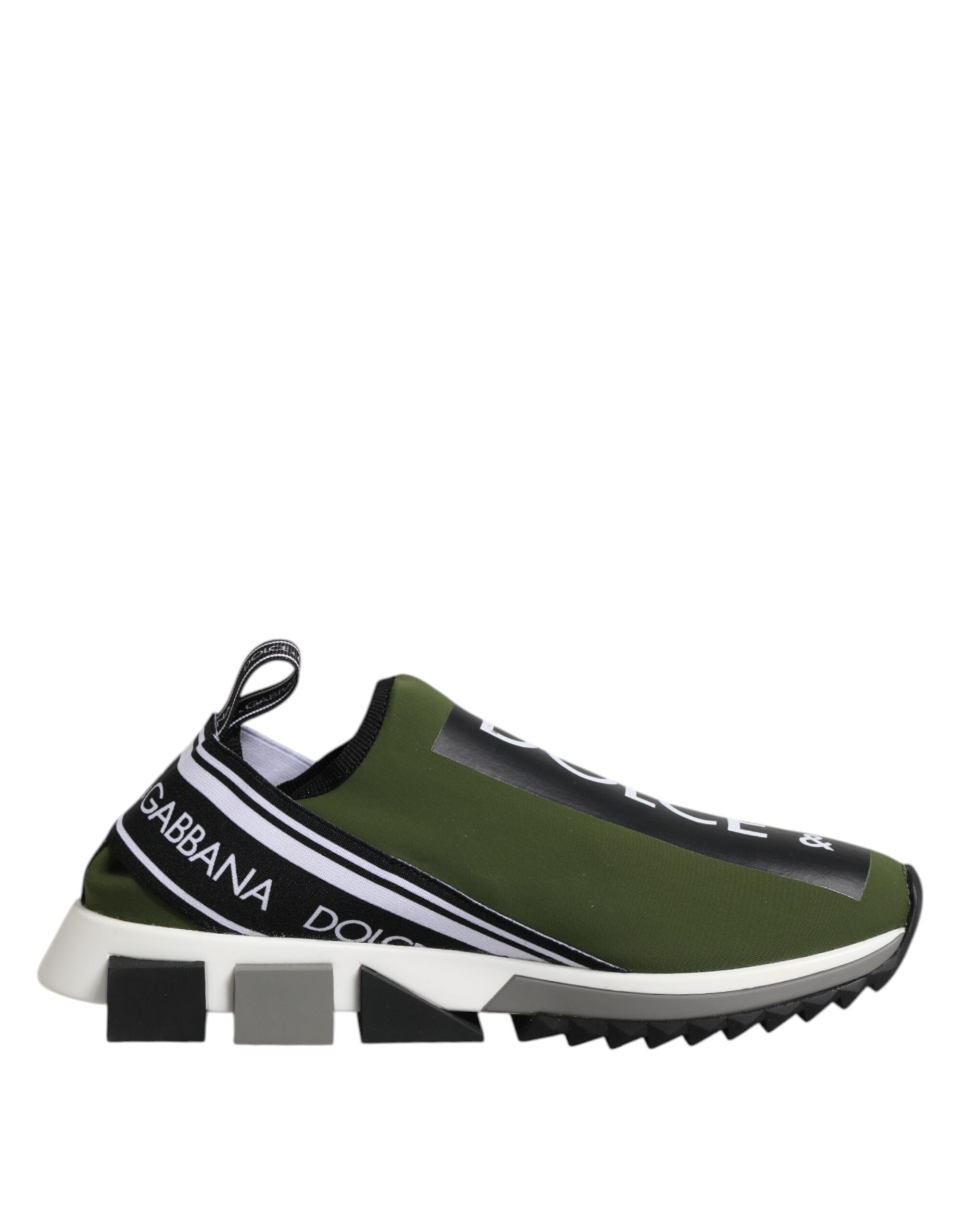 Dolce & Gabbana 50% Nylon 20% Elastane 15% Viscose 15% PU sneaker in green — view 7