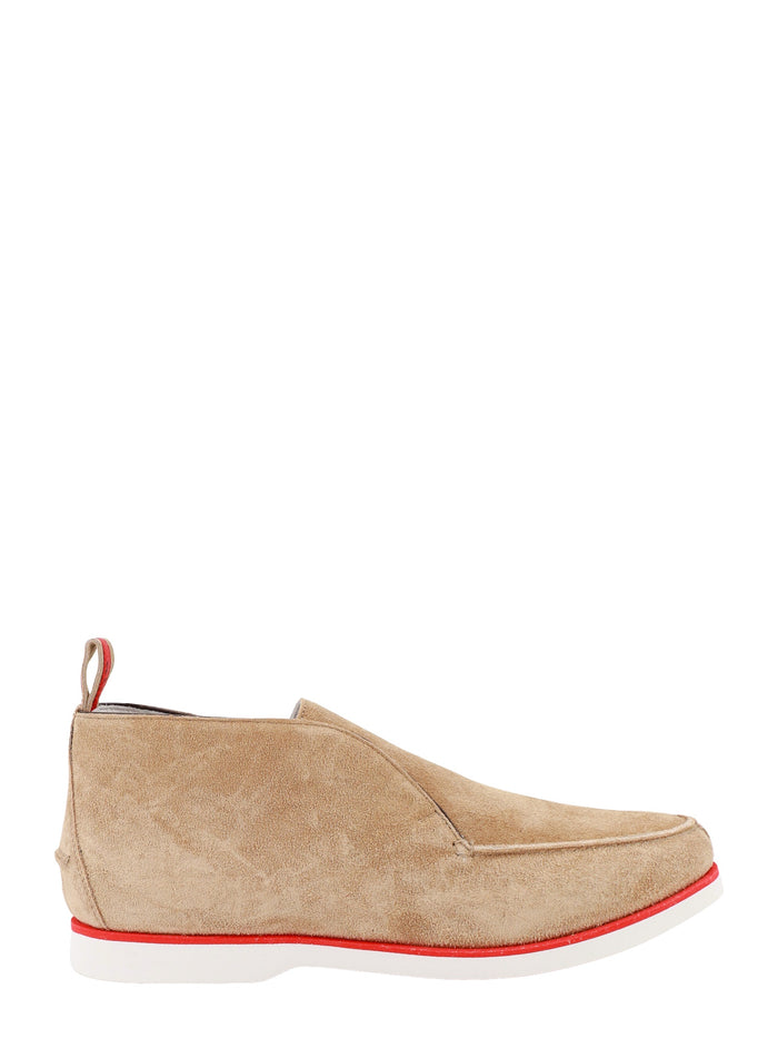 Kiton Ciro Paone Flat Shoes Beige Suede