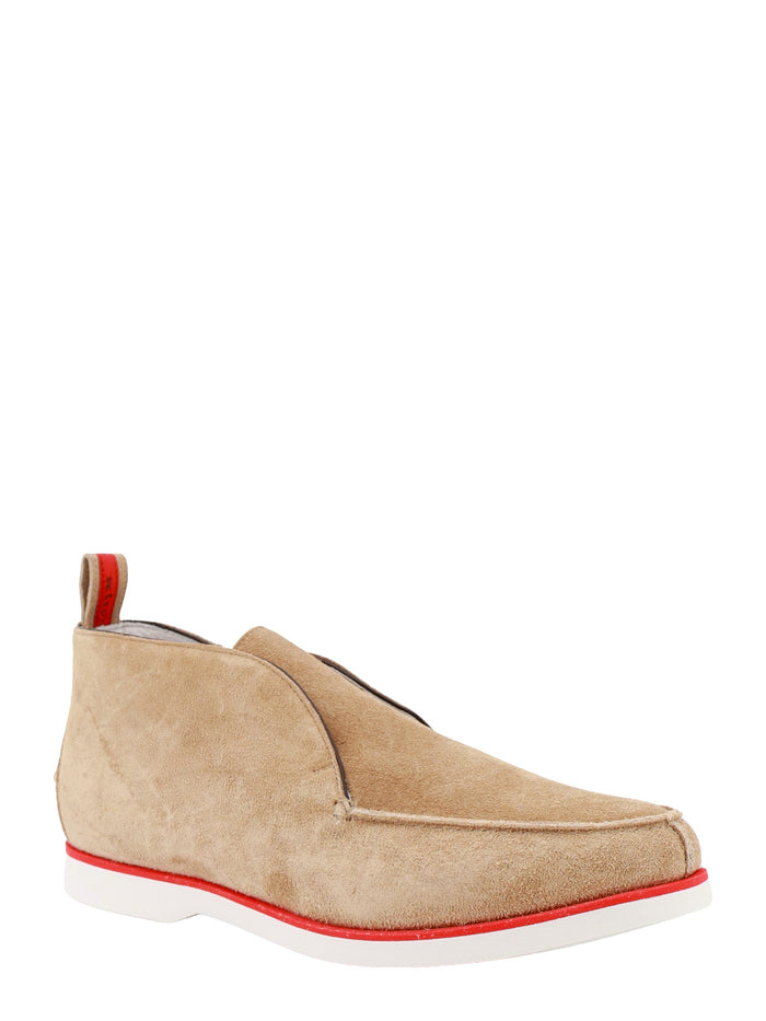 Kiton Ciro Paone Flat Shoes Beige Suede