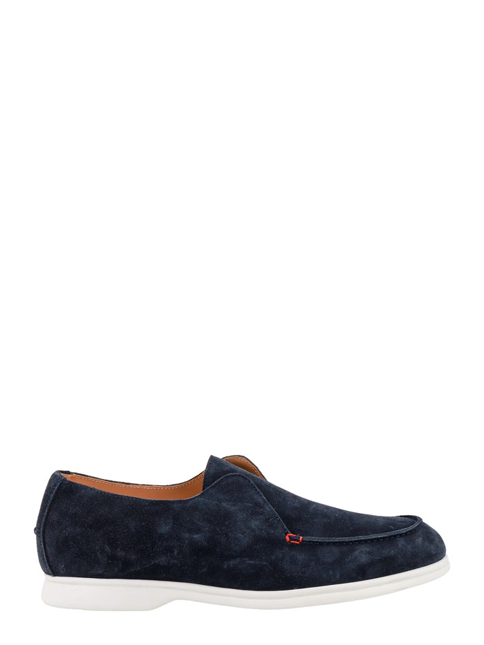 Kiton Ciro Paone Flat Shoes Blue Suede