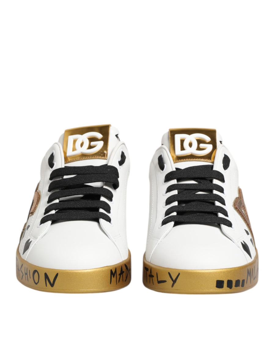 Dolce & Gabbana 100% Calfskin Leather sneaker in white