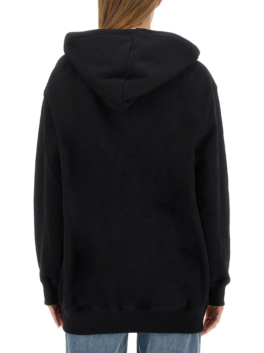 Logo Sweatshirt Black Cotton Sweatshirts