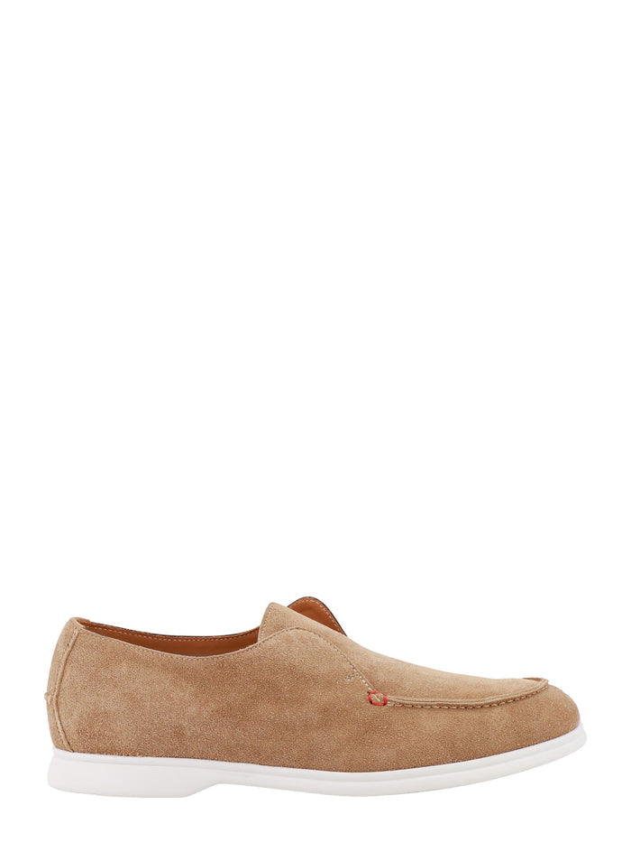 Kiton Ciro Paone Flat Shoes Beige Suede