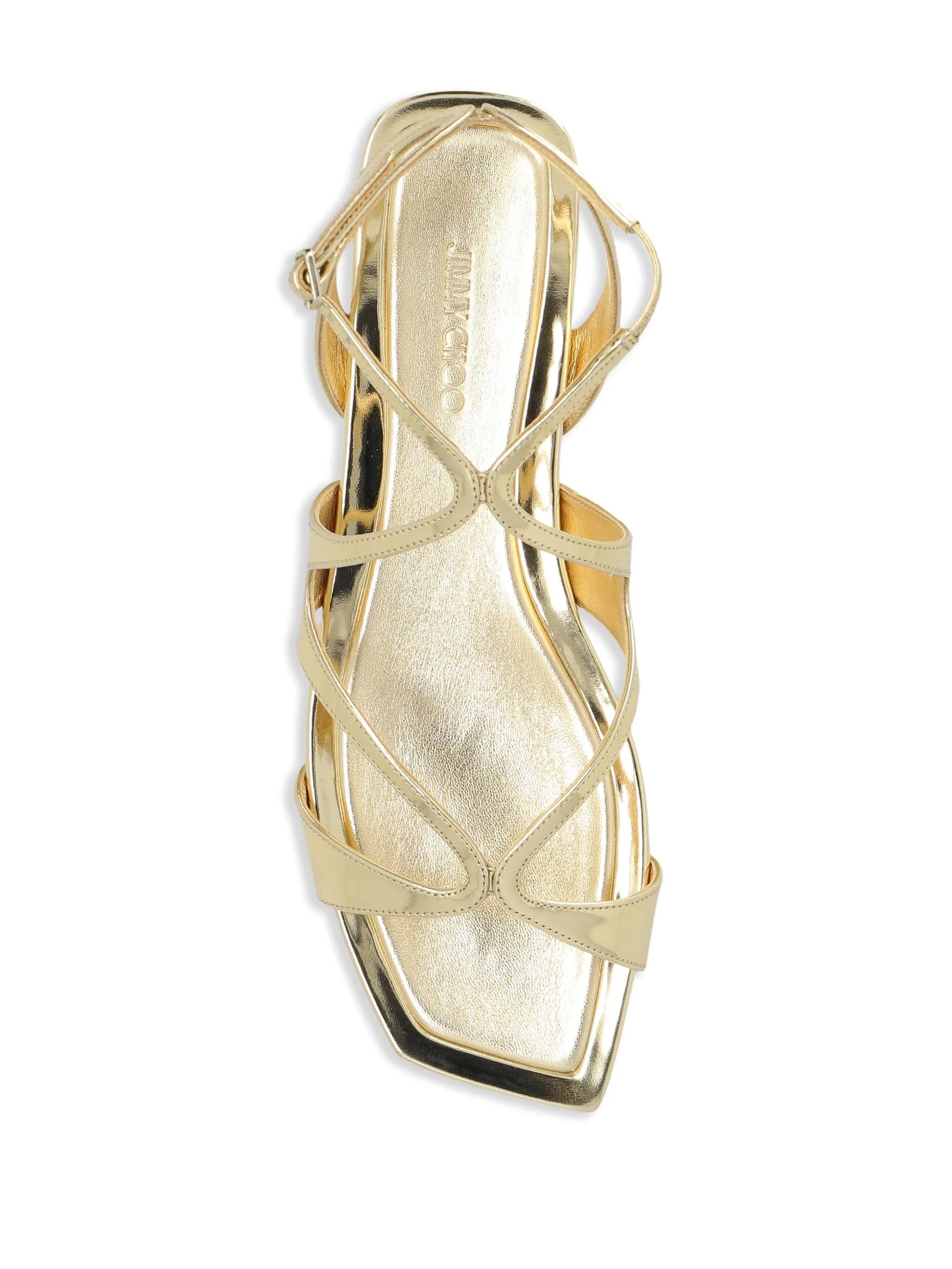 Ayla Flat Metallic Metal / Leather | Calzature