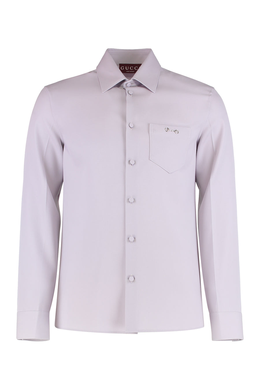 Wool Gabardine Slim-Fit Shirt Lilac