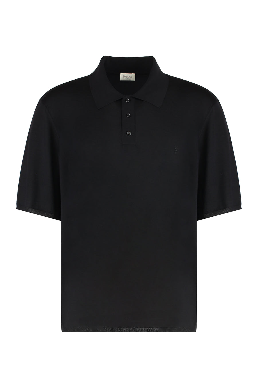 Saint Laurent Polo Cassandre Wool Sweater Black Shirts