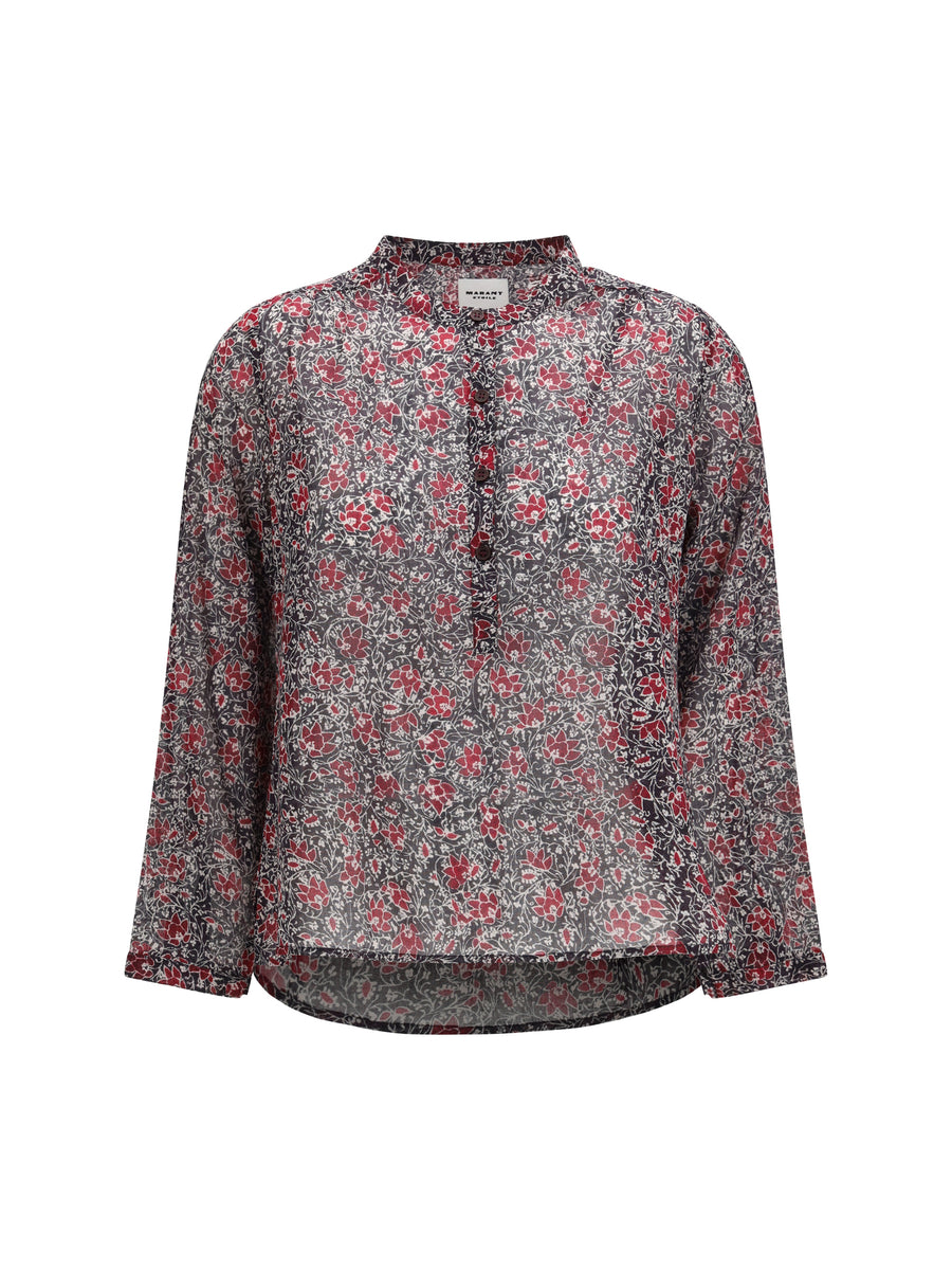 Maria Blouse Crushed Berry Cotton Shirt