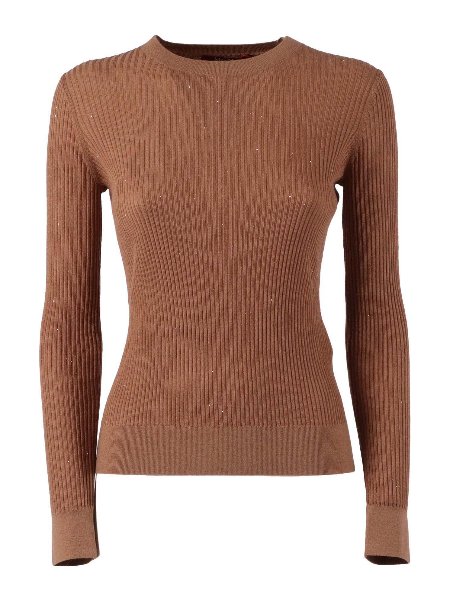 Sweater Camel Silk Wool Crewneck