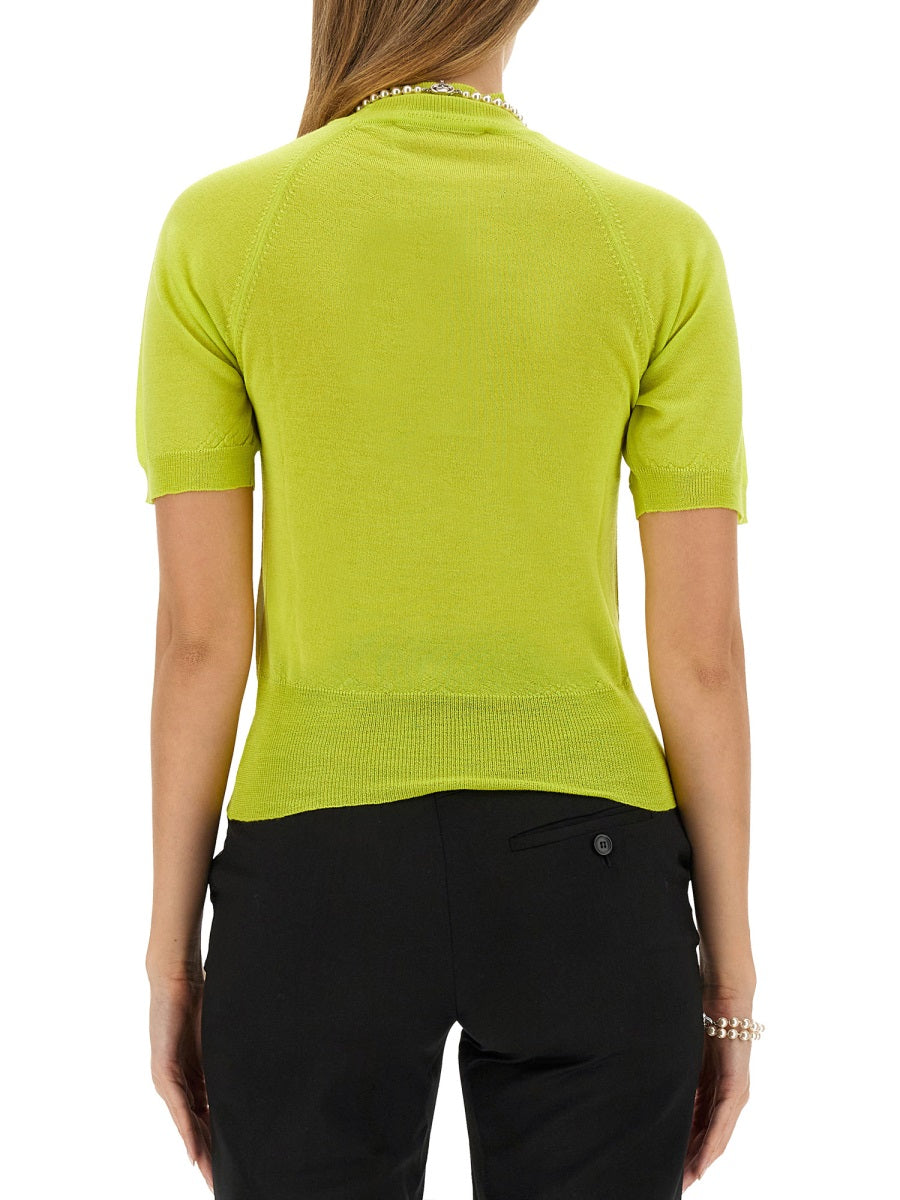 Bea Shirt Yellow Merino Wool Silk Jumpers