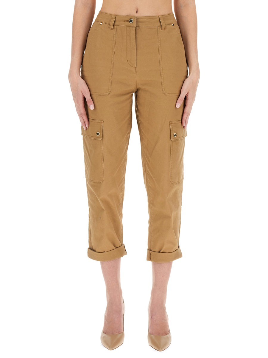 Beige Cargo Pants Organic Cotton Trousers