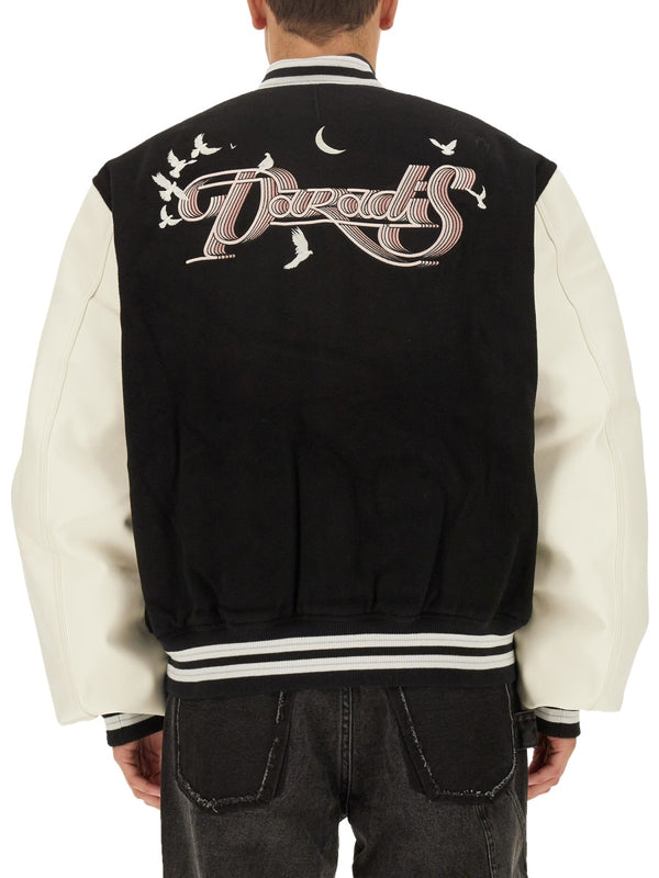 Logo Wide Fit Jacket Black Cotton
