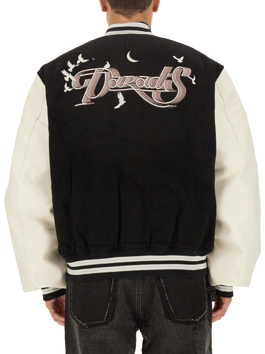 Logo Wide Fit Jacket Black Cotton